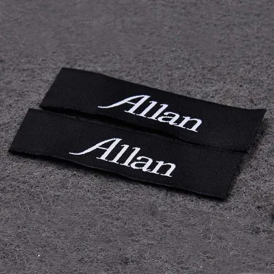 Customized Fabric Woven Labels for Clothing Customize logo Tagline Brand Garment Labels Tags