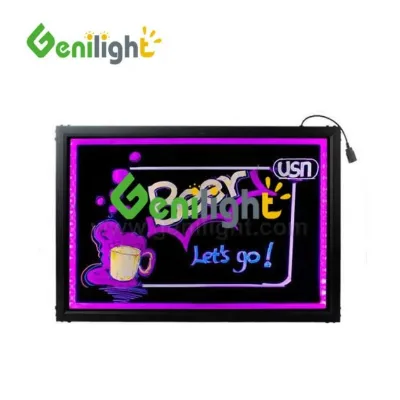 Ultra Thin Acrylic RGB LED Message Board with 46 Flash Modes and Aluminium Alloy Frame From China Manufacturer