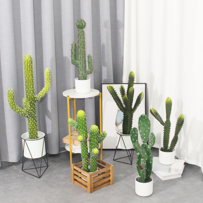 Wholesale 59cm Indoor Decorative Green Plant Pot Artificial Cactus Plants