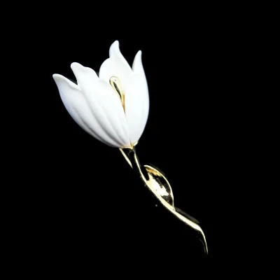 Tulip Plant Flowers Retro Brooch Fresh Jewelry Camellia Fashion Brooch