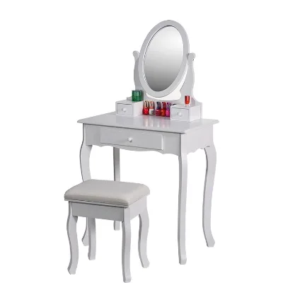 Hot Seller Wooden Modern Dressing Table With Mirror and Customized Color in the Bedroom