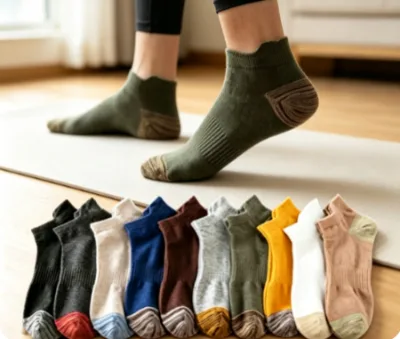 Breathable+Ankle+Socks+with+Heel+Tab+Low+Cut+Short+Socks+for+Yoga+Gym+Sports+Training