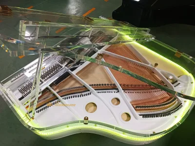Heinemann Acrylic Clear Grand Piano 88 Keys Handcrafted See-Through Design