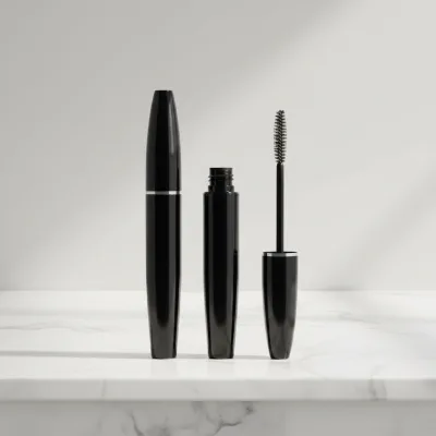 Custom Empty Aluminum Mascara Tubes Big Unique Black Containers Customizable Printing Options OEM/ODM Available for Cosmetics