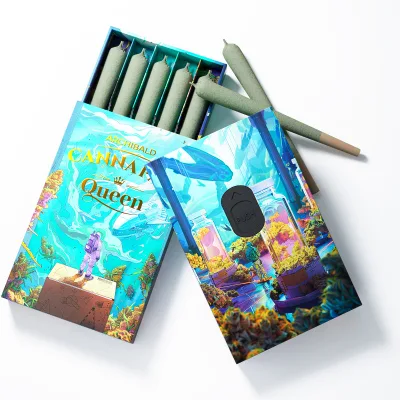 China Manufacturer Luxury Rigid Box Packaging Drawer-Style Cigarette Box Child Resistant Pre Roll Sealing Box for 5 Pcs Cone