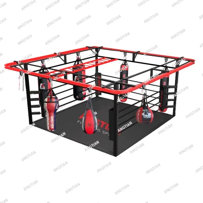 Boxing Team Equipment - Multi-functional Boxing Ring - Multi Boxing Ring with Scrolling 0-ring Open I-Beam
