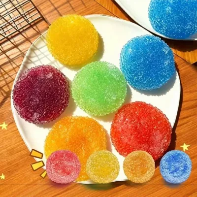 Cross-Border New Smoothie Hand-Made Noisy Ball Voice Control Series TPR Decompression Toys Kneading Music Unisex 14 Years & up