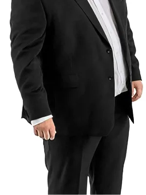 GATMSTZ Mens Suits Single Breasted 2 Pieces Blazer Pants Set Classic Fit Big and Tall 100% Polyester Black