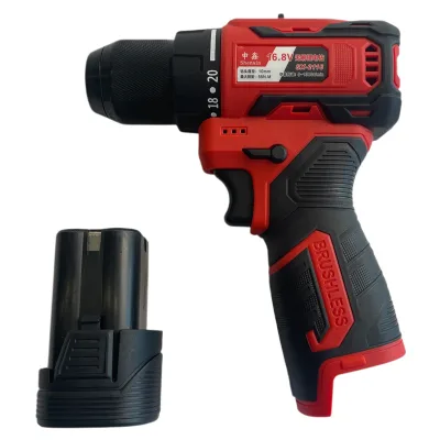 16.8V High-Power Forward Reverse Impact Small Steel Gun Hand Electric Drill Cross-Border Household Multifunctional Drill