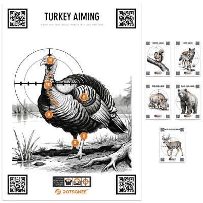 6 Sheets Slingshot Crossbow Training Shooting Animal Target Paper Wholesale Personalized Paper Targets