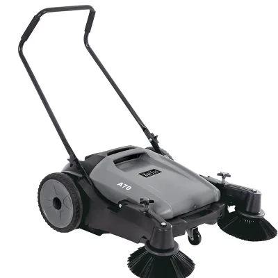 BAIYUN A70 Push Behind Manual Floor Sweeper 920mm Cleaning Width 40L Hopper 3680m²/h for Outdoor Indoor Use
