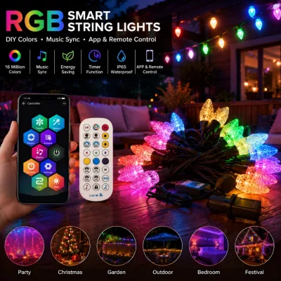 Wholesale OEM LED String Lights with Shatterproof String Lights and Custom App Control for Outdoor Supplier Orders Set