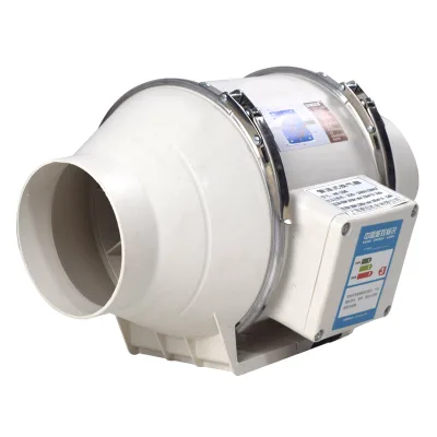 HF Plastic Duct Axial Flow Exhaust Fan Circular Diagonal for Workshop and Hotel Toilet Ventilation