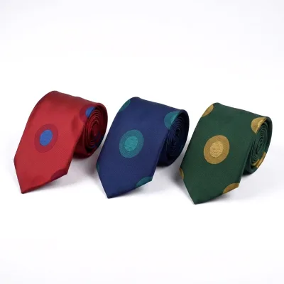 Polka Dot Yarn Dyed Polyester Casual Quick Dry Breathable Wrinkle Resistant Wedding Necktie Factory Direct Supply