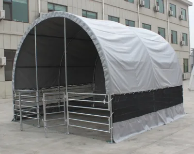 Great Shelter GS2020L Dome Structure Galvanized/Powder Coated Metal Horse Cow Shelter Hay Shed UV-Resistant Fire-Retardant