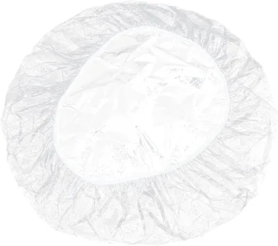 Disposable PE Plastic Table Cover Clear Transparent Round Fitted Tablecloth Elastic Edge Waterproof & Dustproof Blue
