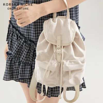 20256 Summer New Korean Style Women's Backpack Nylon Material Polyester Simple Versatile Large Capacity for School Commuting