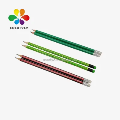 HB2 Pencil with Eraser EN71-1/2/3 Adult Logo Custom Full Size Standard Pencils Office & School Pencil Deep Colouring, Soft Lead