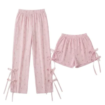 Women's Casual High-Waist Wide-Leg Trousers-Summer Anti-Pilling Elastic Waist Pants