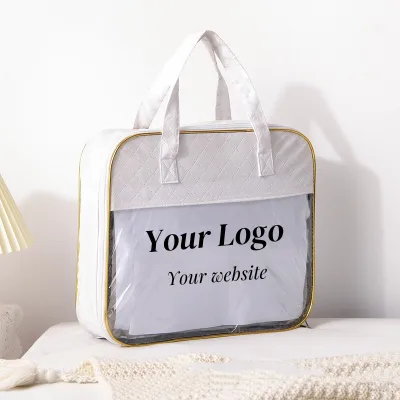 Customized Pvc Bag for Blanket for Quilt Bedding Packaging Bag With Zipper for Blanket and Bedding Bag