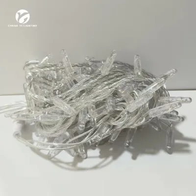 Outdoor IP65 PVC LED Christmas String Lights 10M 100LED Warm Yellow White Dual Color Twinkle Flash 110-240V Connectable Decor
