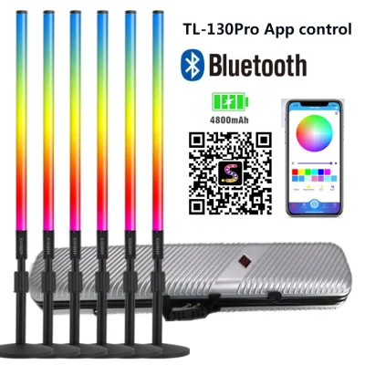 6pack RGBW TV Light Bars Tube App Control 2700k-6500k 36w Spotlight for Holiday Tv Backlight With Stand DJ Stage Decoration