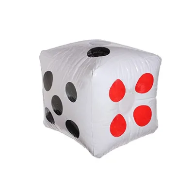 Waterhan Best Sell Eco Friendly Plastic Square PVC Lawn Multiplayer Interactive Props Real Millionaire Cube Inflatable Dice Toys