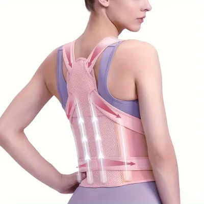 X-Cross Posture Corrector Belt Adjustable Tightening Breathable Mesh Lower Back Waist Support for Men Women Hunchback Correction