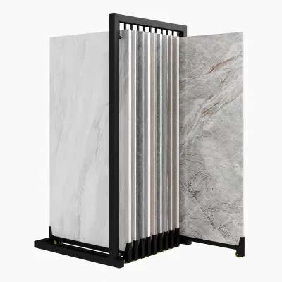 Custom Aluminum Tile & Door Display Stand Powder Coated Anti-Slip Stable Storage Single Sided