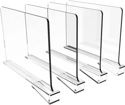 Home Decor Room Acrylic Partition Board Shelf Divider Cabinet Storage Clear Acrylic Clothes Divider