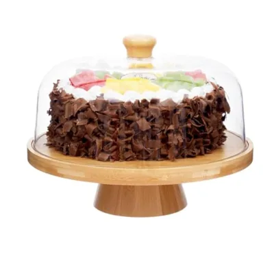 Chic Cake Display Bamboo Cake Stands Cake Platter for Food Photography