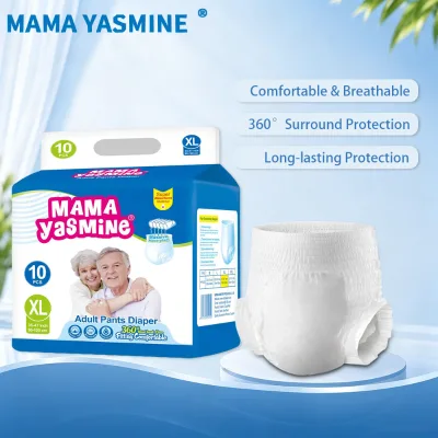Hospital Use OEM Adult Diapers XL Size Super Absorption Printed Disposable Adult with Breathable  Fluff Pulp Material