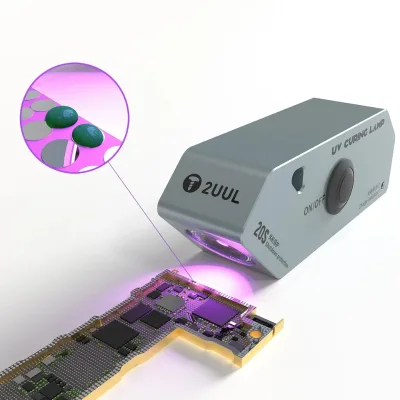 2UUL SC05 Dual Wick Smart USB Green Oil UV Curing Lamp Handy UV Fast Curing Tool for Cell Phone Repair Soldering Iron Tips