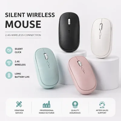 New Arrival 3D Button Aluminum Scroll Wheel Silent Switch Customized Color OEM ODM Wireless Office Mouse