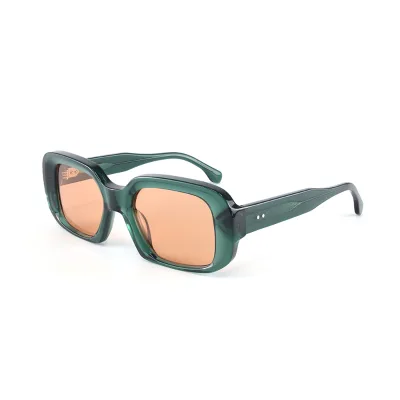 High Quality Rectangle Thick Acetate Frame Sunglasses 2024 Newest Fashion Unisex Custom Logo Available Sunglasses