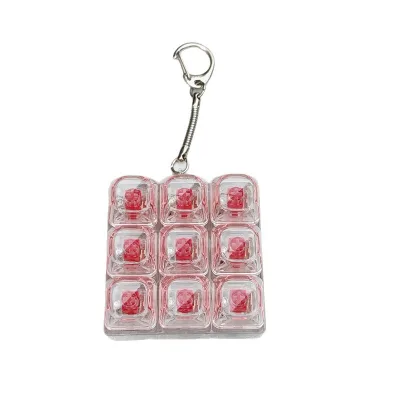 Wholesale Stress Relief Various Colors PC 9 Keys Keycap Keychain Mechanical Key Keycap Keychain Fidget Decompression Toys