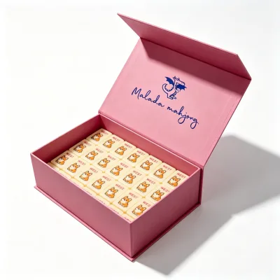 Custom Wholesale High-End Mahjong Set Paperboard Rigid Gift Box with Magnetic Closure and Insert Tray for Mahjong Tiles