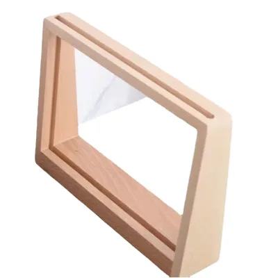 Home Decoration Wooden Base Magnetic Acrylic Photo Holder