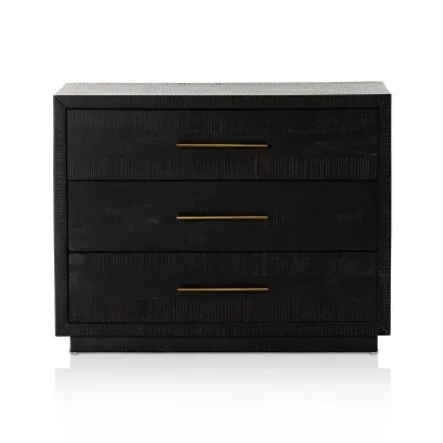 High Quality Custom Hotel Bedroom Furniture Black Solid Wood Hotel Night Side Table Hotel Nightstand Bedroom