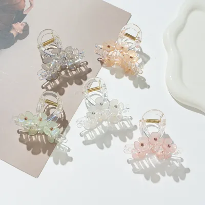 Hairpins for Girls Rhinestone Flower Claws Clip Sweet Flower Hair Clip