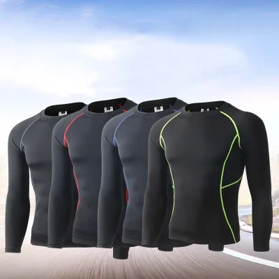 Autumn Winter Cycling Jerseys Long-Sleeved Thermal Underwear Quick-Drying Sweat-Wicking Fitness Clothing Fleece Sports Cycling