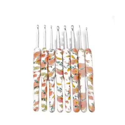 Home crochet hook set, crochet sweater, hat, glove tool, floral series crochet knitting tool