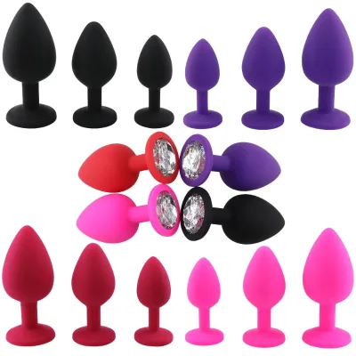 3 Different Size S/M/L Silicone Butt Plug Anal Plugs Sex Stopper Adult Toys for Men/Women Anal Trainer for Couples SM
