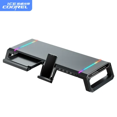 Factory Price 4 USB Charging Ports Laptop Desktop Riser Holder Good Quality Game Laptop Cooling Pad Air-cooled 19'' Inch T1