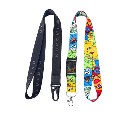Factory Wholesale Custom 4cm Double Sided Printed Medal Satin Ribbon with Buckle