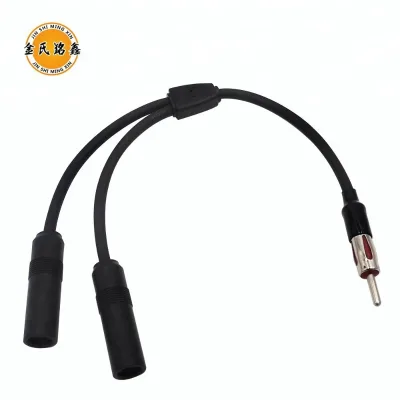 MX 30cm Universal Single Male to Double Dual Twin Female Y Splitter Extension Radio AM/FM Antenna Aerial Cable Connector