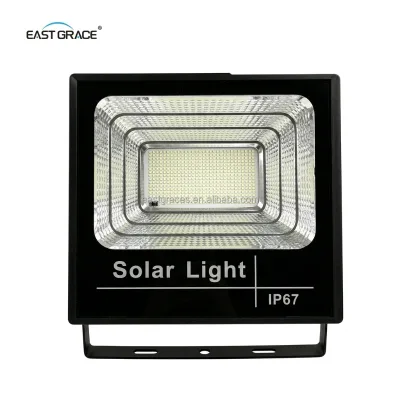 100W High Brightness Solar Flood Light IP67 Waterproof LED Outdoor Lamp with Battery for 80㎡ Area Parking Lot Warehouse