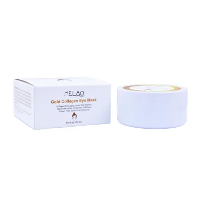 Hot Selling Custom 24k Sheet Natural Organic Anti Aging Anti Wrinkle Crystal Gel Collagen Gold Powder Eye Mask for Skin Care