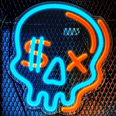 Trick Treat Neon Sign with Pumpkin and Candy Corn Dimmable LED Halloween Wall Decor Fall Neon Lights for Halloween Decorations