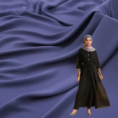 Polyester Twill Fabric Lightweight Scarf Hijab Dress Material Breathable & Wrinkle-Free